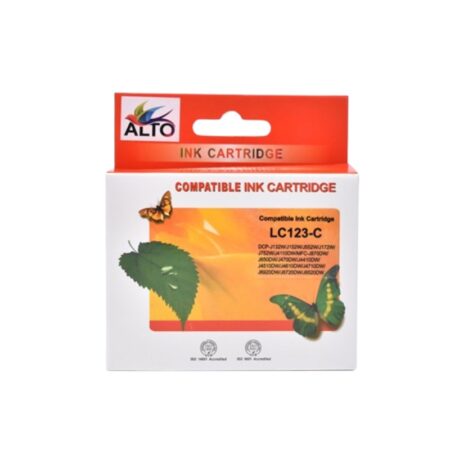 Cartouche Jet d&rsquo;Encre Adaptable Alto Brother LC123C – Cyan Tunisie