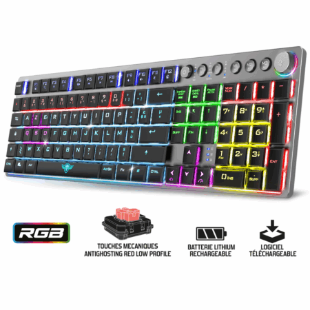 Clavier Gaming Mécanique Sans Fil RGB Spirit of Gamer XPERT K1500 – CLA-XK1500RF Tunisie