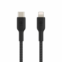 Câble Belkin Tressé USB-C vers Lightning 1 M – Noir – CAA004bt1MBK Tunisie