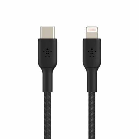 Câble Belkin Tressé USB-C vers Lightning 1 M – Noir – CAA004bt1MBK Tunisie