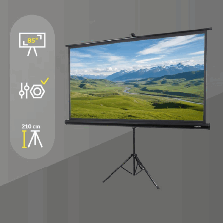 Écran De Projection Overmax 85&Prime; Avec Trépied Pour Projecteur Portable – OV-TRIPOD85 Tunisie