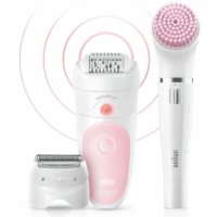 Épilateur Braun Silk épil 5 Wet & Dry Pour Visage et Corps SES5-875BS Blanc & Rose Tunisie