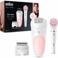 Épilateur Braun Silk épil 5 Wet & Dry Pour Visage et Corps SES5-875BS Blanc & Rose Tunisie