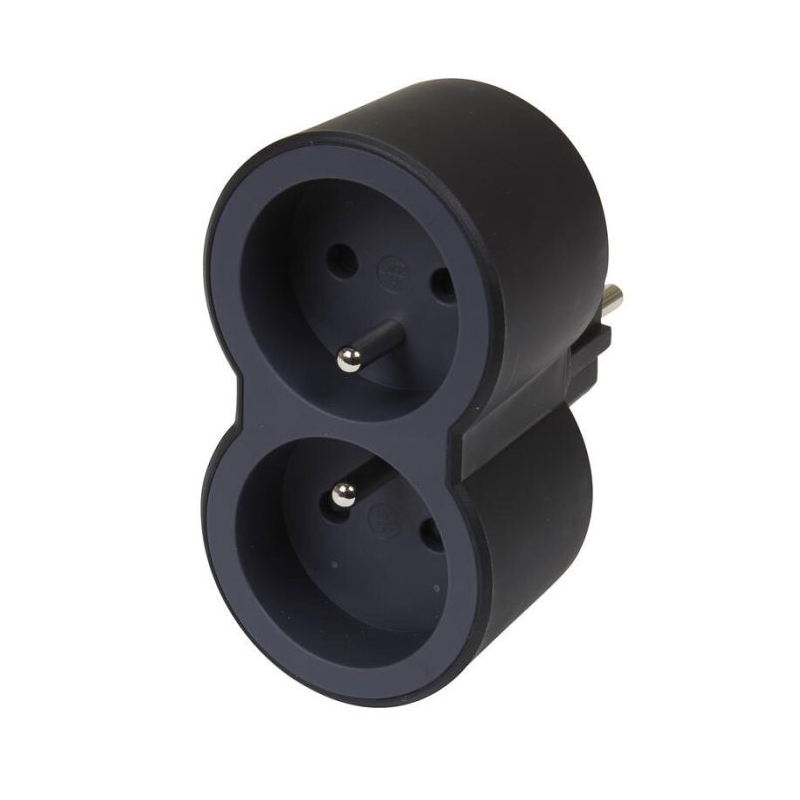 Fiche Biplite Legrand 2X2P+T Sortie Frontale – Noir – 050504