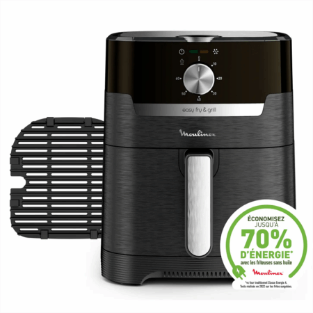 Friteuse Grill Sans Huile 2en1 Moulinex EZ501810 4.2 L Noir & Inox Tunisie