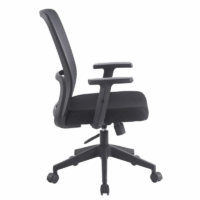 Chaise Bureau Flo avec Accoudoirs Noir  – Base Noir Tunisie