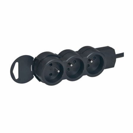 Multiprise Legrand 3X2P+T 16A 230V Avec Cordon 3M – Noir- 050035 Tunisie