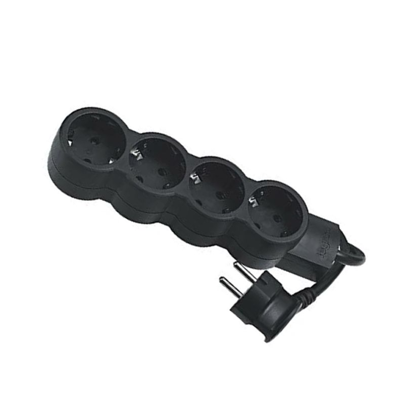 Multiprises Legrand 4 Ports 1.5M – Noir – 050207