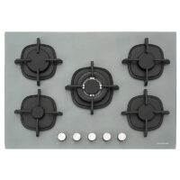 Plaque De Cuisson à Gaz Silverline 5 Feux 75 cm CS5364B01.FFD Verre Noir Tunisie