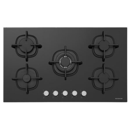 Plaque De Cuisson à Gaz Silverline 5 Feux 90 cm CS5363B01.FFD Verre Noir Tunisie