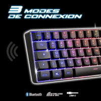 Clavier Gamer Sans Fil Spirit Of Gamer Elite-k50 Rgb – Noir – CLA-EK50RF Tunisie
