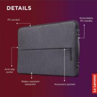 Étui Pour Ordinateur Portable Lenovo 15.6  » Urban – Gris – GX40Z50942 Tunisie