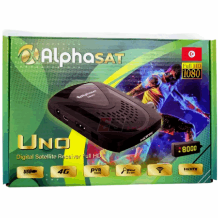Récepteur Alphasat Uno Gold + Clé WiFi Tunisie