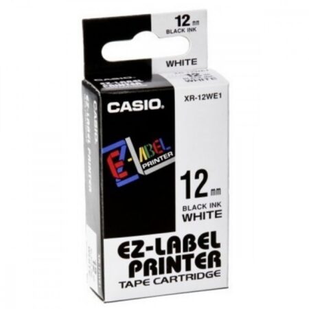 Cassette à Ruban CASIO 12mm – Noir & Blanc – XR-12TWE Tunisie