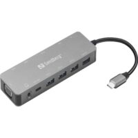 Station d&rsquo;accueil SANDBERG Dock TRAVEL USB-C 13 en 1 Gris – 136-45 Tunisie