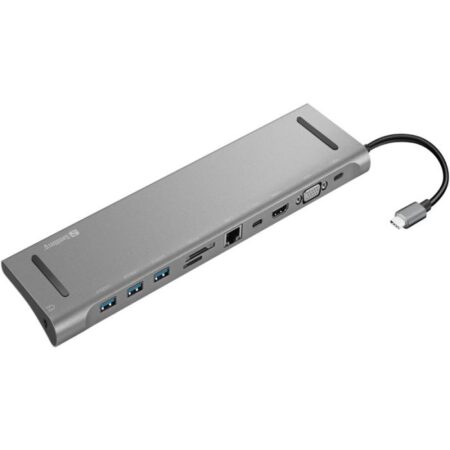 Station D&rsquo;accueil Sandberg Dock Usb-c 10 In 1 – Gris -136-31 Tunisie