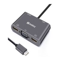Station D&rsquo;accueil Sandberg Dock Usb-c 6 In 1- Gris -136-33 Tunisie