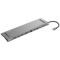 Station d&rsquo;accueil SANDBERG Dock TRAVEL USB-C 13 en 1 Gris – 136-45 Tunisie