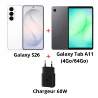 Pack Samsung Galaxy S26 Bleu + Galaxy Tab A11 + Chargeur 60W – Pack-S26-Bl Tunisie
