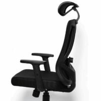 Chaise de Bureau Leonardo Noir – Base Chrome Tunisie