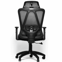 Chaise de Bureau Leonardo Noir – Base Chrome Tunisie