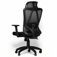 Chaise de Bureau Leonardo Noir – Base Chrome Tunisie