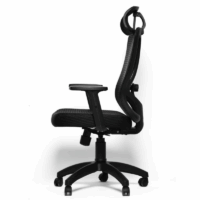 Chaise de Bureau Leonardo Noir – Base Chrome Tunisie