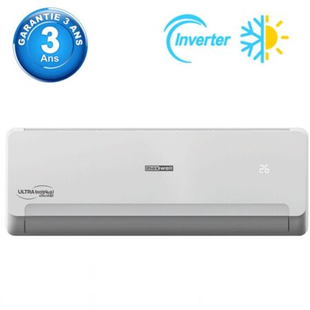 Climatiseur Maxwell 9000 BTU Chaud & Froid Inverter Tropicalisé MX-CH09-INV4 Blanc Tunisie