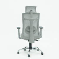 Chaise Directeur Enjoy Avec Accoudoirs Avec base Chrome  – Gris Tunisie