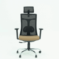 Chaise Directeur Enjoy Avec Accoudoirs Avec base Chrome  – Gris Tunisie