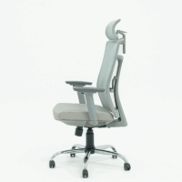Chaise Directeur Enjoy Avec Accoudoirs Avec base Chrome  – Gris Tunisie
