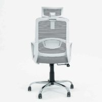 Chaise Directeur Alba Avec Accoudoirs Base Chrome – Gris Tunisie