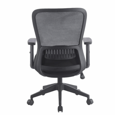 Chaise Bureau Flo avec Accoudoirs Noir  – Base Chrome Tunisie