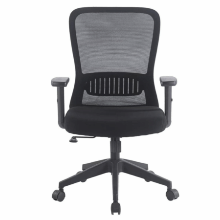 Chaise Bureau Flo avec Accoudoirs Noir  – Base Chrome Tunisie