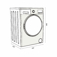 Machine à Laver Frontale Focus 8 Kg F.1208W Blanc Tunisie