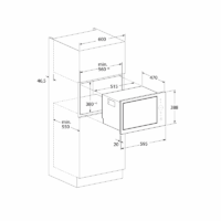 Micro-Onde Encastrable Focus SOFT.40 25 L Vitro Noir Tunisie