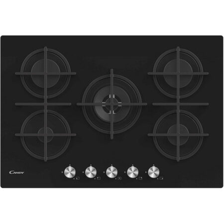 Plaque de Cuisson Candy CVG74WPB 5 Feux 75 cm Noir Tunisie
