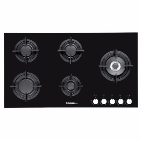 Plaque de Cuisson Focus F.8179B Vitro 5 Feux 90 cm Noir Tunisie