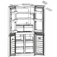 Réfrigérateur Focus Side By Side 4 Portes SMART.6400 Dark Inox Tunisie