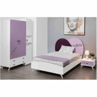 Lit Junior Violette Sotufab Violet/ Blanc – CHE28VL/BC100 Tunisie