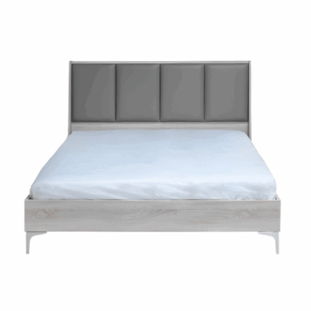 Lit Sarra Sotufab 160×200 Cm – Chêne Brut & Moka – CHA34CB/MK500 Tunisie