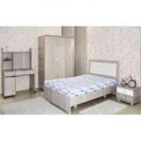 Lit Zeineb Sotufab 190×120 Cm Chene Brut / Blanc – CHE24CB/BC200 Tunisie