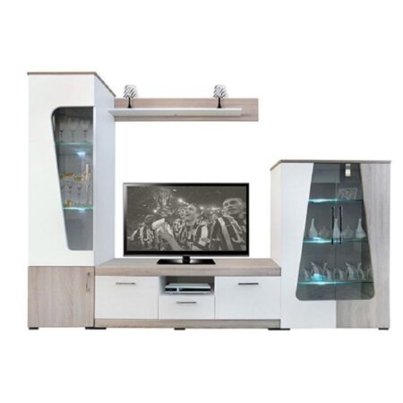 Meuble Tv Living Sotufab Nevada – Chêne Brut & Blanc – LIV13CB/BC Tunisie