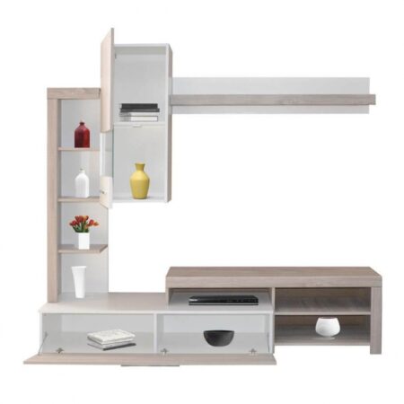 Meuble Tv Sotufab London – Chêne Brut & Blanc – LIV14CB/BC Tunisie
