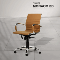 Chaise Directeur New Bomba Avec Accoudoir Base Chrome -Noir Tunisie