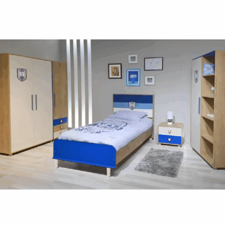 Lit Campus Sotufab 120×190 Pietement Chrome Amazona/ Bleu – CHE29OC/BL700 Tunisie