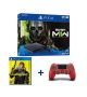 console-ps4-1to-call-of-dutty-modern-warfare-ii-bundle-manette-ps4-rouge-jeux-cyber-punk
